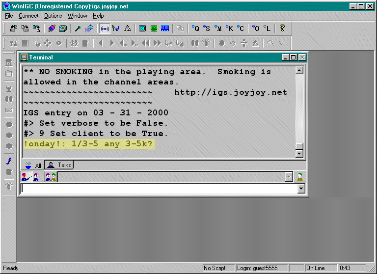 Siamo collegati
al server