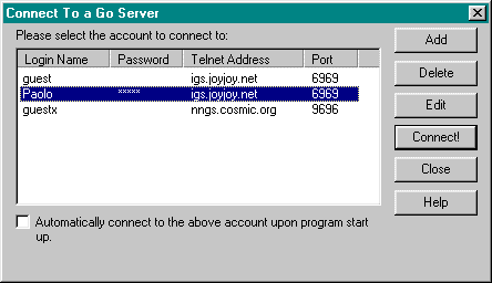 Finestra di collegamento