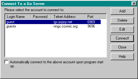 Collegamento al server