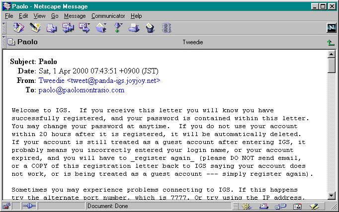 Mail da IGS